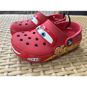 Kids Crocs Lightning McQueen Disney Cars Light Up Size C11 Kids Good